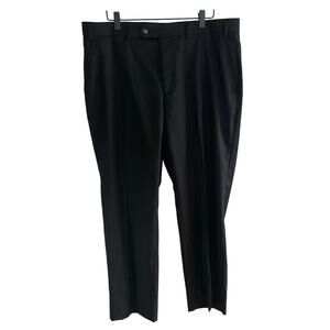 Lauren Ralph Lauren Black Label Men’s Black Wool Blend Trousers 36x27 *Hemmed*